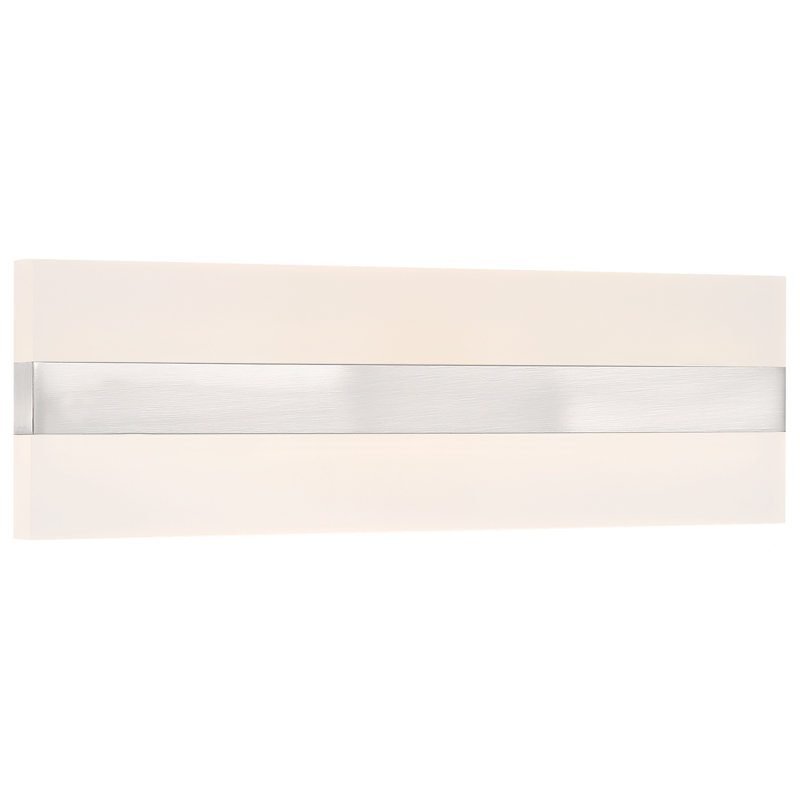 Dimmable LED Vanity Light, Brushed Steel