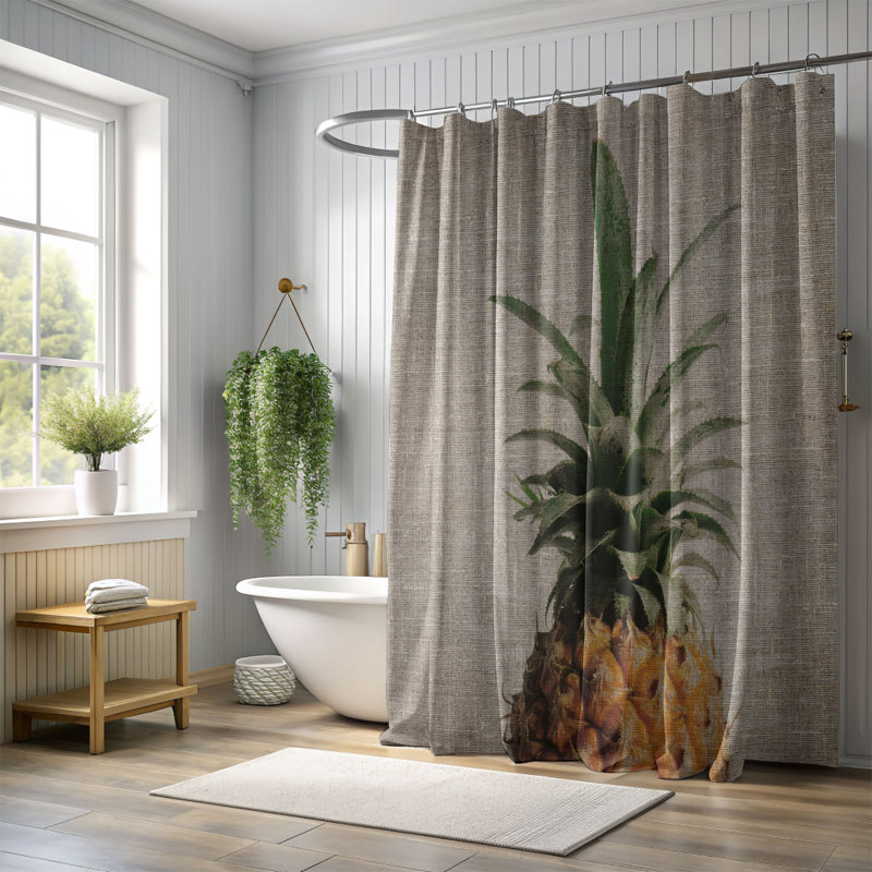Rideau de douche Floriean, H 74 po x l 71 po