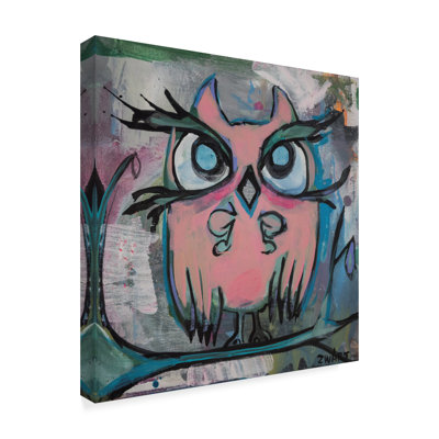 « hibou », reproduction de peinture à l’acrylique sur toile tendue