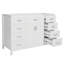 Meuble-lavabo 47 po sans lavabo, armoire seulement, 2 portes et 8 tiroirs, système de fermeture en douceur, design classique, blanc-128990461-128990462