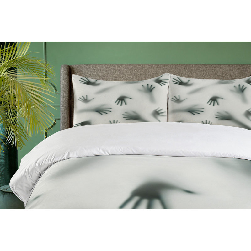 Twin Size Emerald Ghost Shadow Microfiber Duvet Cover Set