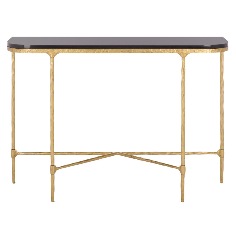 Janowsky Metal Console Table, Black