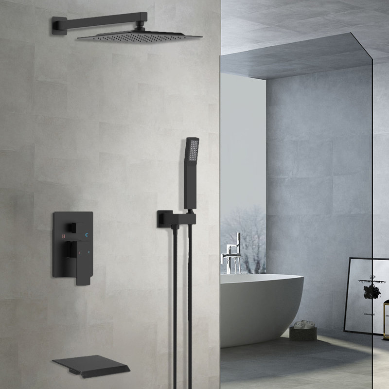 All-In-One Kit with Rough in-Valve, Matt Black