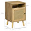 39cm W Engineered Wood Bedside Table