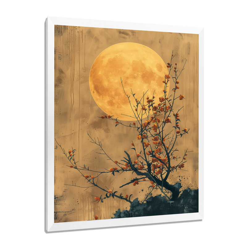 «Black Bonsai», impression d'art mural noir au Japon, Toile encadrée blanche avec une seule photo, H 20 po x l 12 po x P 1 po