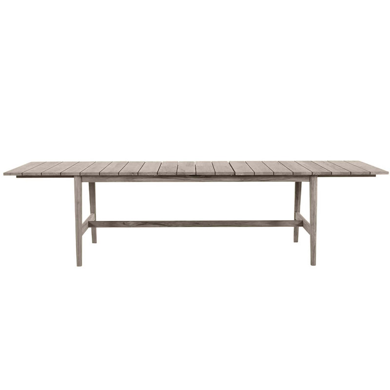 Table à rallonge en teck Coast - Huître, Teck huître