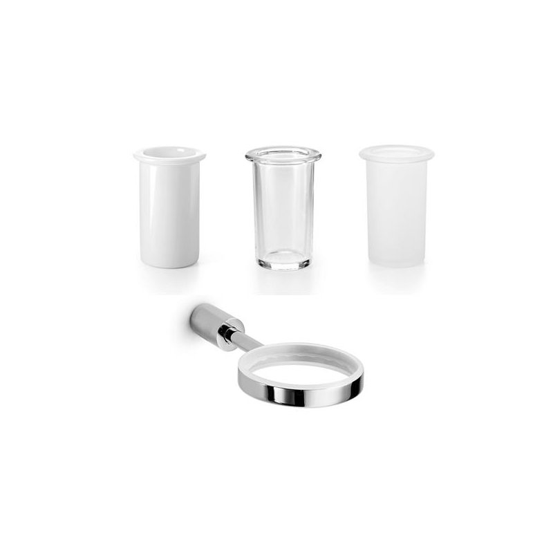 Picola Toothbrush Holder, Frosted Glass
