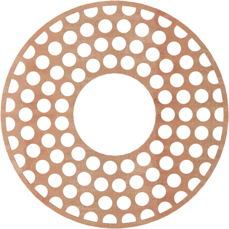 Médaillon de plafond en bois Fink, Cerise, H 40 po x l 40 po x P 0,38 po