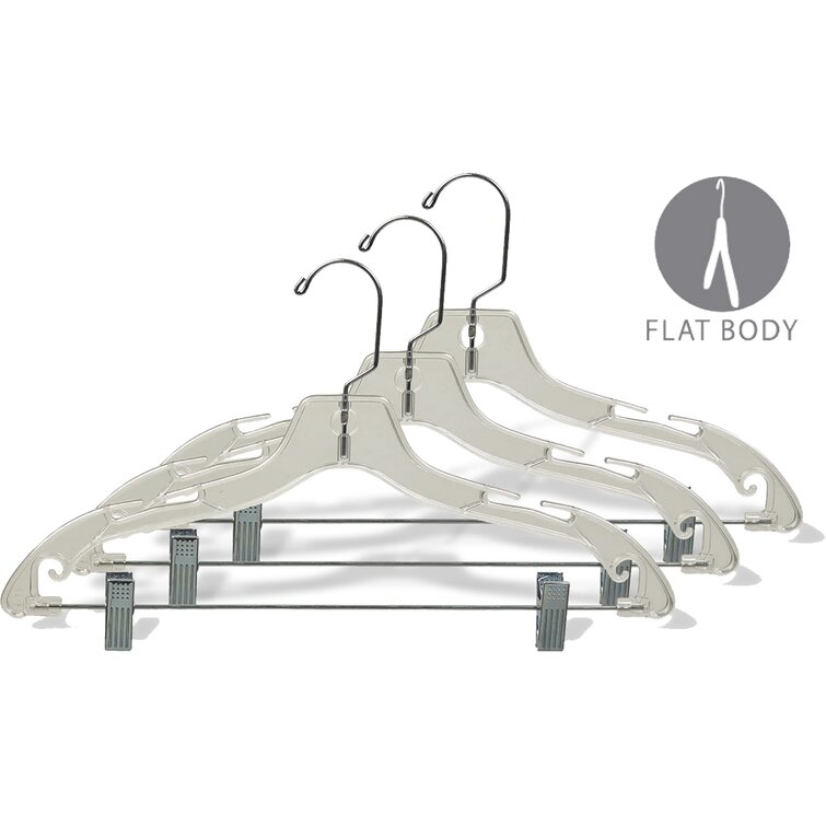 Rebrilliant Fretwell Plastic Hangers With Clips for Skirt/Pants