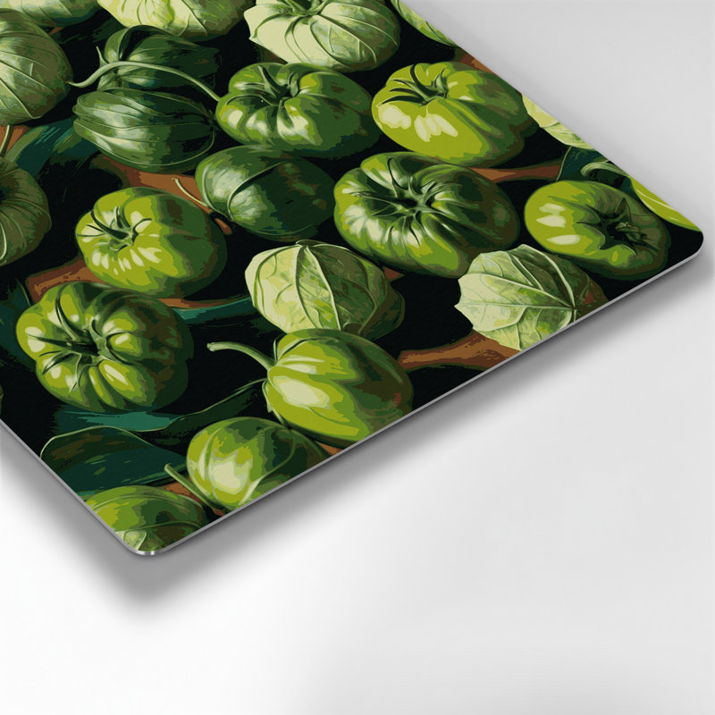 Art mural en métal légumes vert tomate, H 12 po x l 12 po