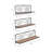 Decorative Metal and Wood Hanging Wall Storage for Home Decor - Modern Sculpture for Kitchen or Bedroom - Set of 3, 24", 21", 19", Brown & Black