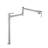 Pot Filler Faucet With Extended Arm - 360 Rotation And Foldable Option, Brushed Nickel Look, Brass Material, Double Handles For Easy Water Operation Rotatable Feature, Outlook, Composition,-861505667