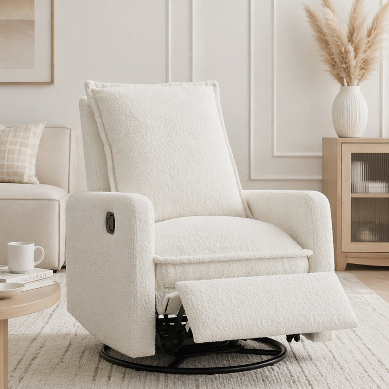 Fauteuil inclinable et pivotant, Blanc