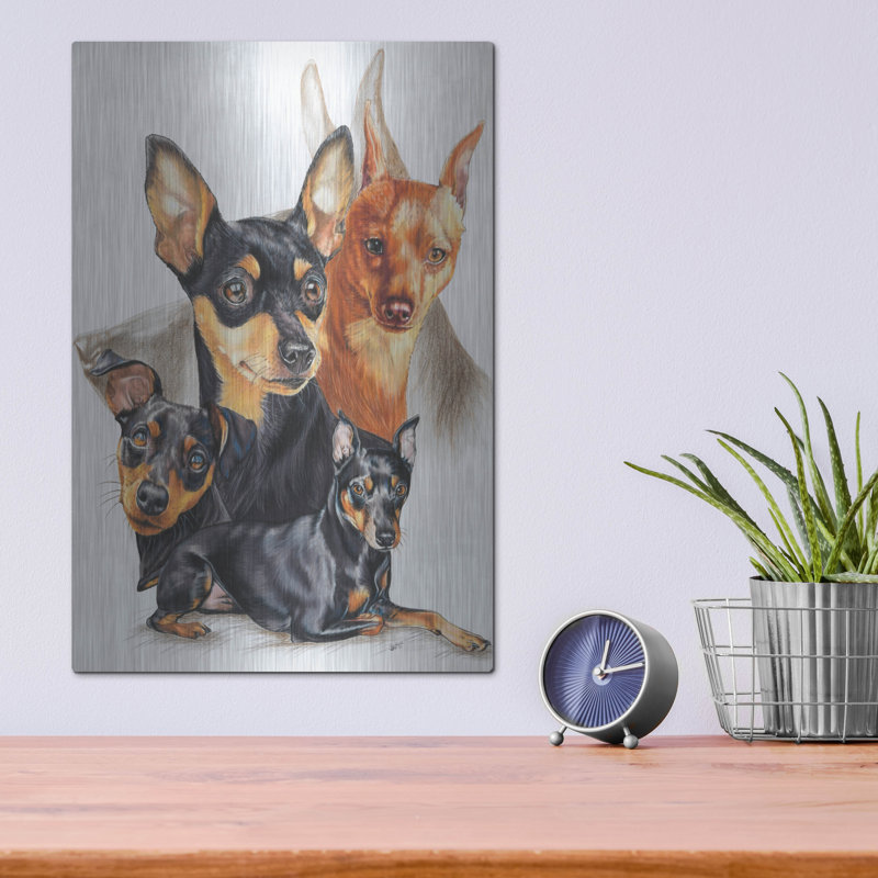 «Miniature Pinscher Medley» par Barbara Keith, H 16 po x l 12 po