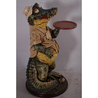 Grande statue crocodile majordome