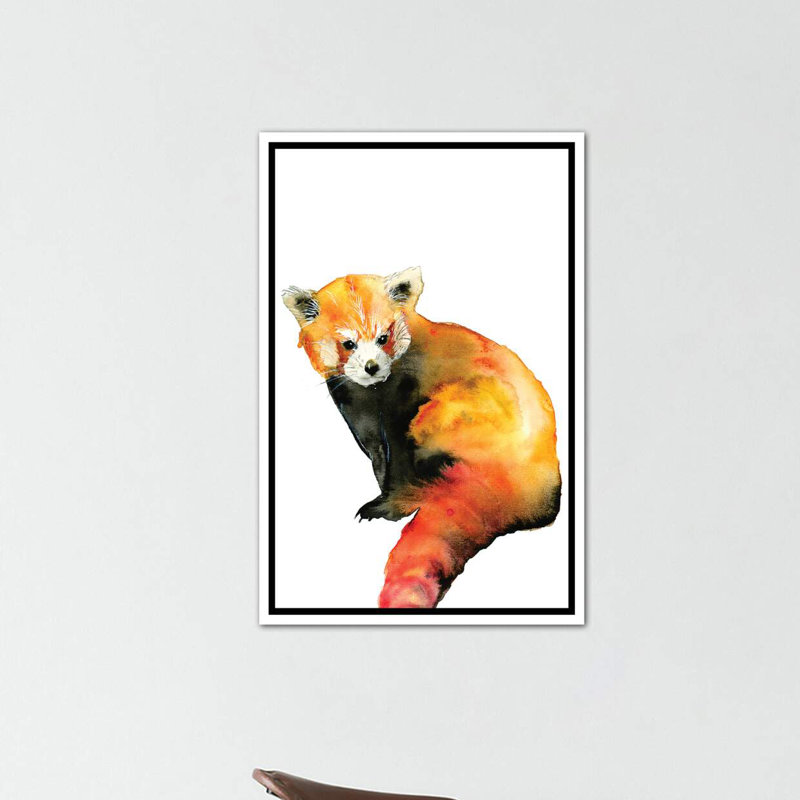 Art panda, Toile blanche encadrée, H 40 po x l 26 po x P 1,5 po