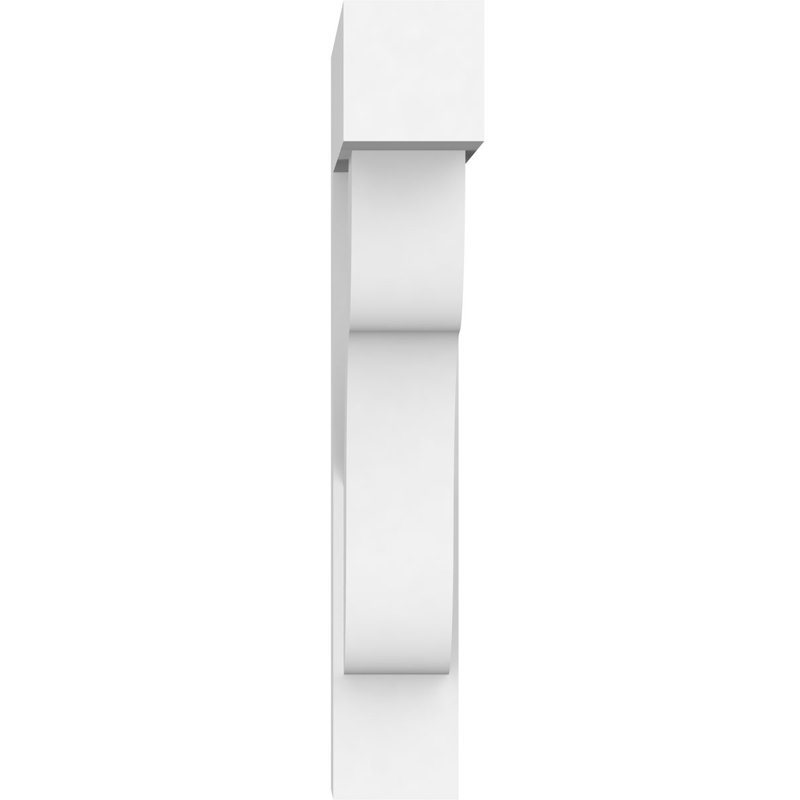 Support standard en PVC de qualité architecturale avec extrémités en bloc Carmel, H 18 po x l 3 po x P 14 po
