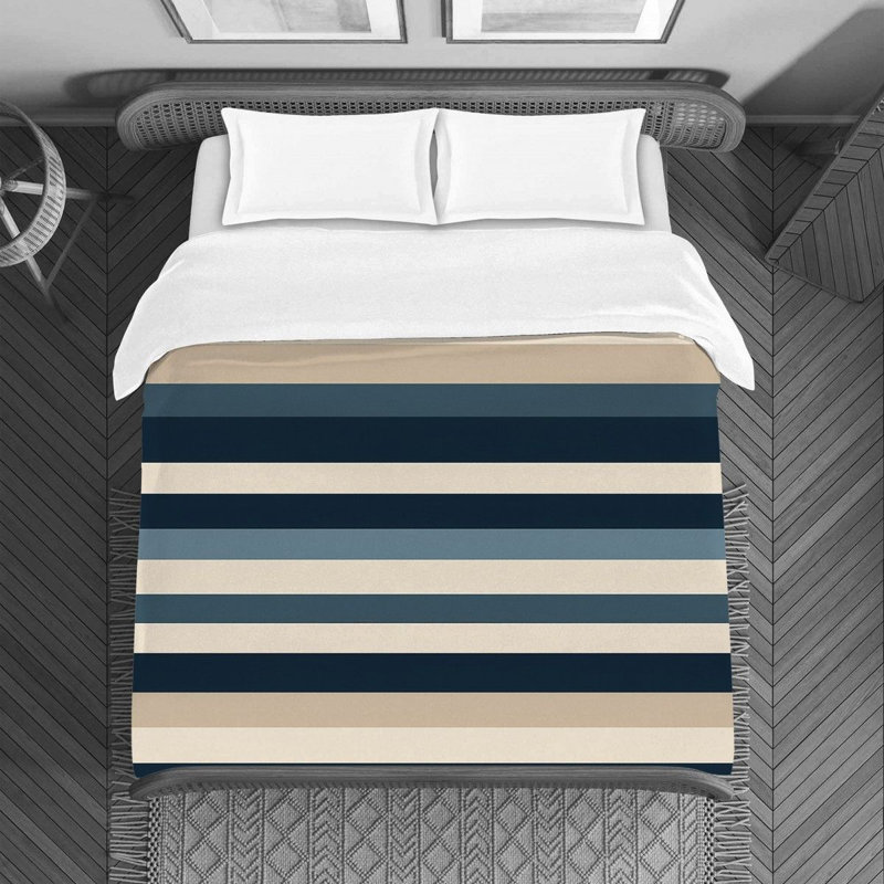 Polyester Striped Duvet Cover, Twin Duvet Cover