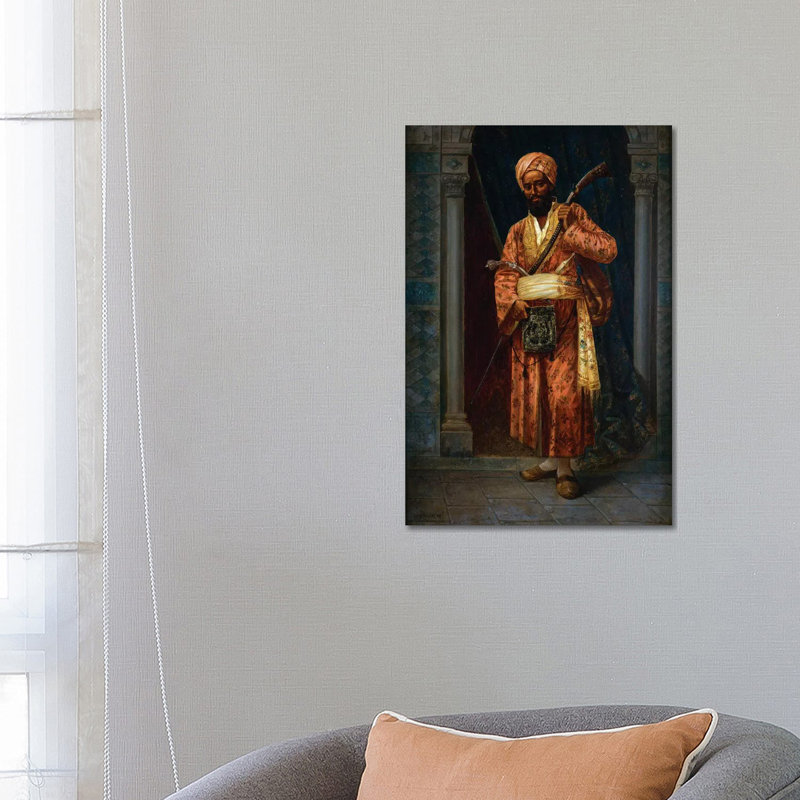 The Arab Guard by Ludwig Deutsch - Wrapped Canvas Print