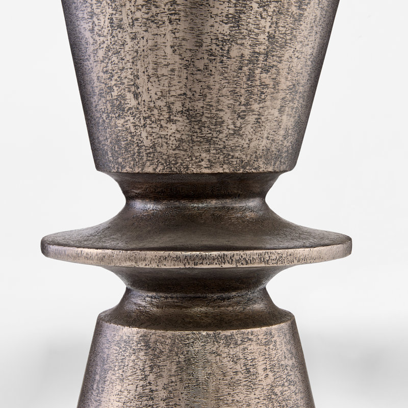 Clepsydra End Table, Antique Nickel