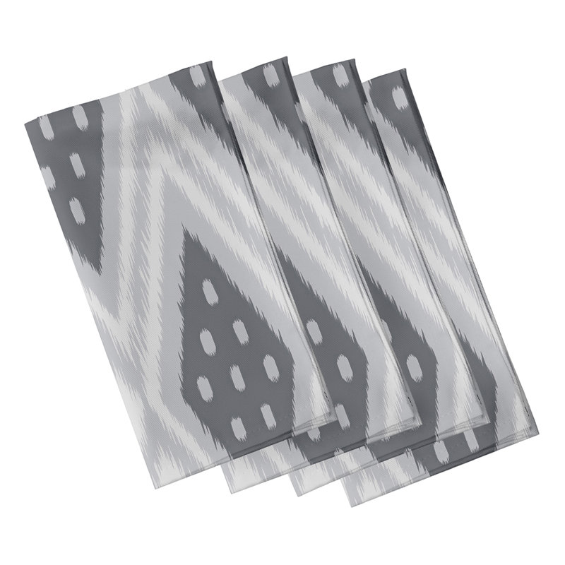 Ensemble de serviettes 4 pièces Sabrina, L 18 po x L 18 po, Gris / gris foncé