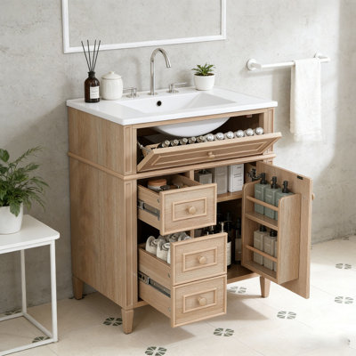 Meuble-lavabo de salle de bain avec lavabo