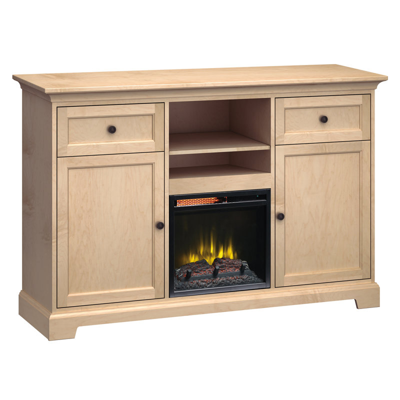 Unfinished TV Stand for TVs up to 43" with Fireplace Included