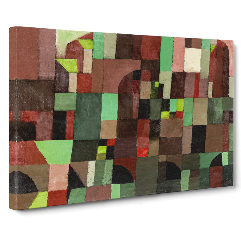 Red And Green Architecture by Paul Klee - Wrapped Canvas, 50cm H x 76cm W x 3cm D