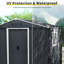 Remise de rangement extérieure en métal 8 pi x 4 pi avec fenêtre et fondation en métal pour la cour, le patio et la pelouse-123794509