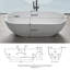 Baignoire profonde autoportante de style minimaliste à surface solide