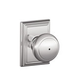 Andover Knob with Addison Trim Bed and Bath Lock