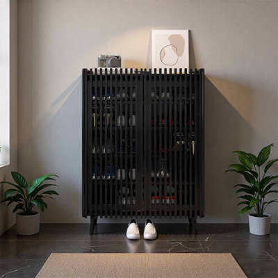 Shoe cabinet in hallway with American style