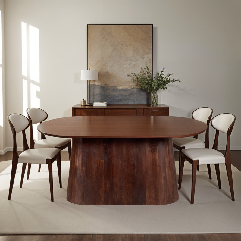 Solid Wood Base Dining Table