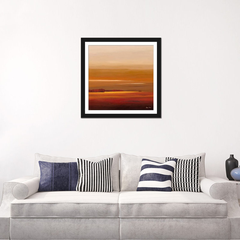 « soleil iv », impression sur toile, H 16 po x l 16 po x P 1 po, Papier d'art encadré noir, Blanc