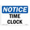 Time Clock Aluminum Sign 18 x 24