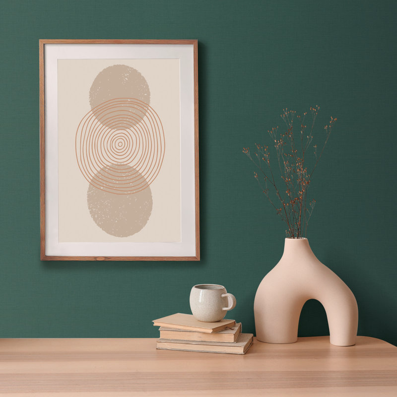 Havana 2 Collection Plain Texture Wallpaper Roll, Emerald Green