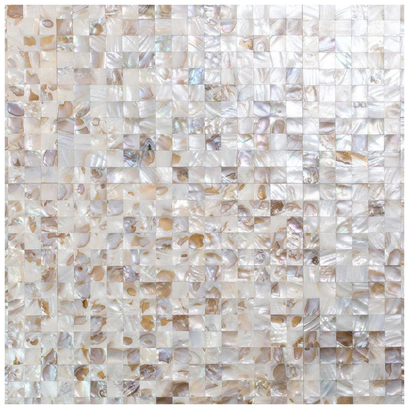 Concha 11.8 In. X 11.8 In. Polished White, Beige Shell, Mother Of Pearl Mosaic Wall Tile (19.34 Sq Ft/Case) - 20 Pack