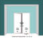 Portes-garde-manger en verre givré de conception moderne avec 5 portes intérieures et panneau de fibres à densité moyenne blanc avec poignée Slab Doors-115044690-115044693