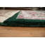 Tapis oriental traditionnel élégant à motif floral vert 9 x 12