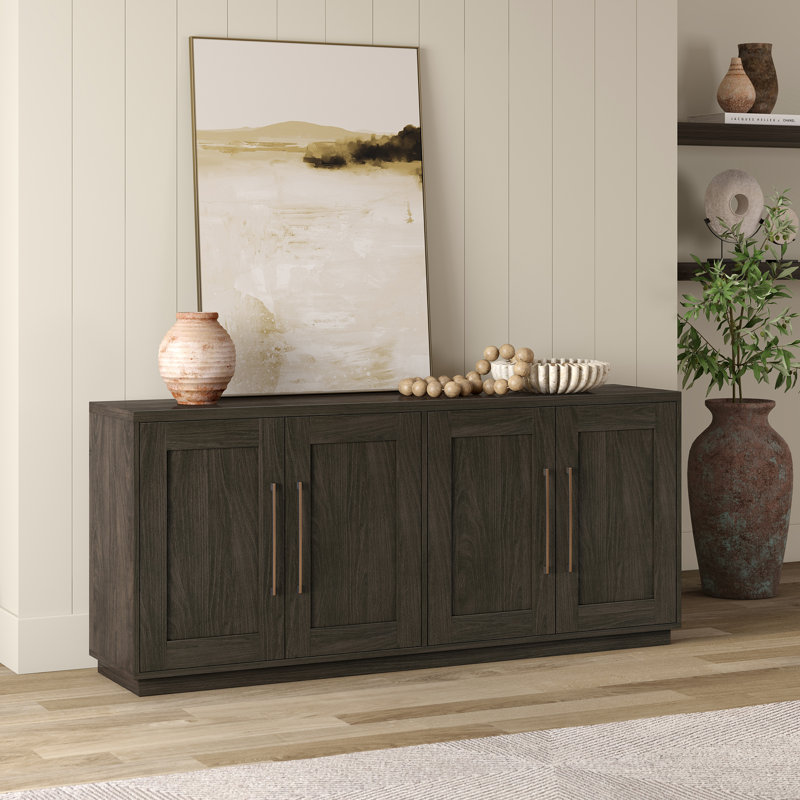 Tillman 68" Rectangular Buffet Table, Alder Brown