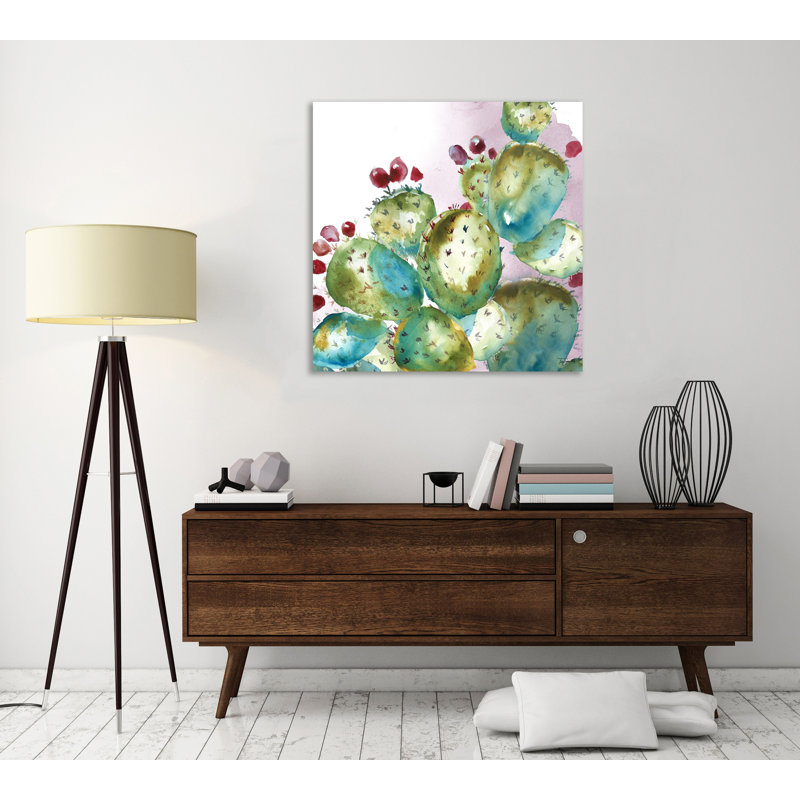 «Succulent Prickly Pear Cactus», reproduction sur toile tendue, H 12 po x l 12 po
