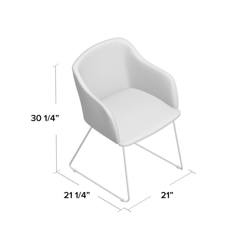 Fauteuil rembourré, Gris clair