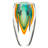 Orozco 6" Clear Amber and Green Abstract Murano Glass Table Vase-1761558644