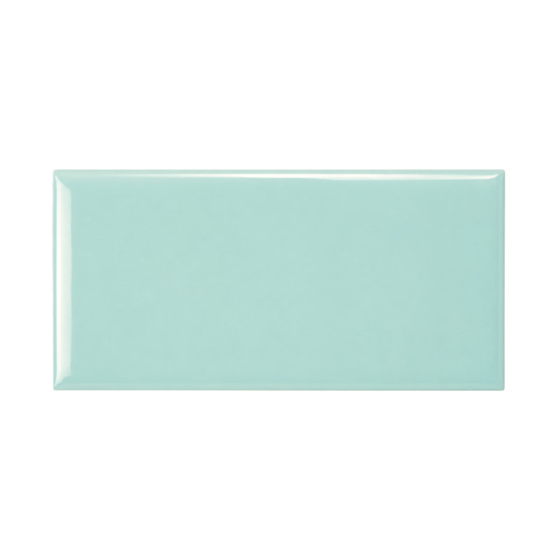 Curvaceous 3" x 6" Ceramic Wall Tile, Turquoise