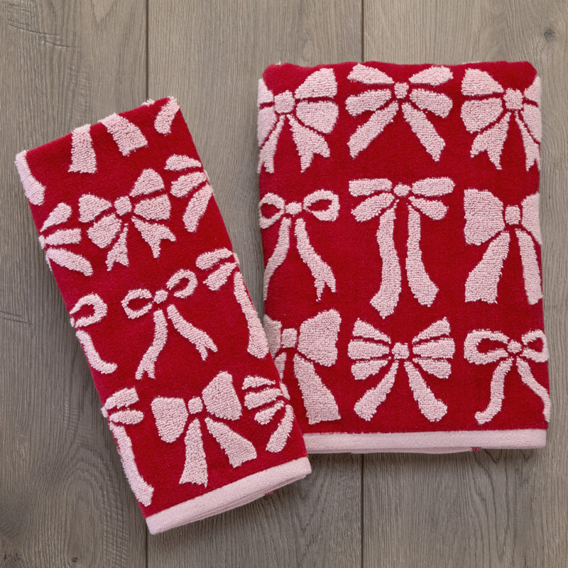 BOW JACQUARD HAND-RED