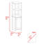 Bathroom Cabinet With Four Shelves And Single Door - Structure Chic Style