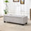 Banc avec repose-pieds 48,4 po avec rangement