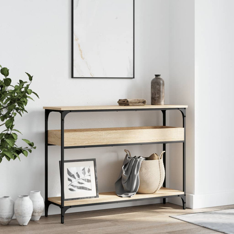 Norrin Console Table, 75 H x 100 W x 29 D cm, Sonoma Oak