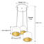 Luminaire suspendu cylindrique à 3 lumières Elara