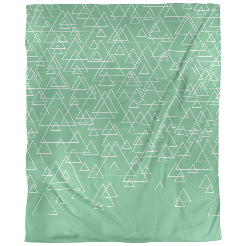 Tissu triangles de dispersion, Vert, L 54 po x l 36 po, Coton peigné pima
